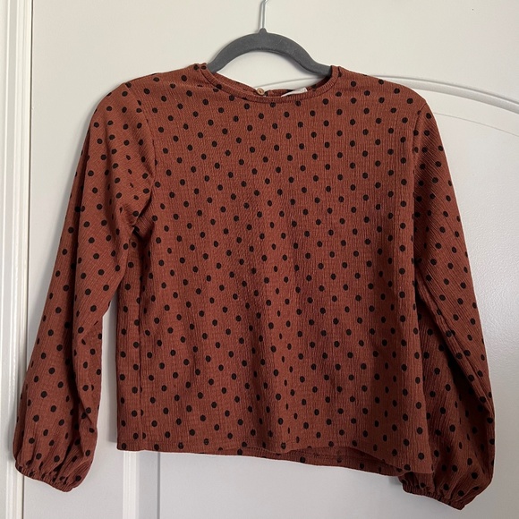 Zara Girls Polka Dot Top - Picture 1 of 2